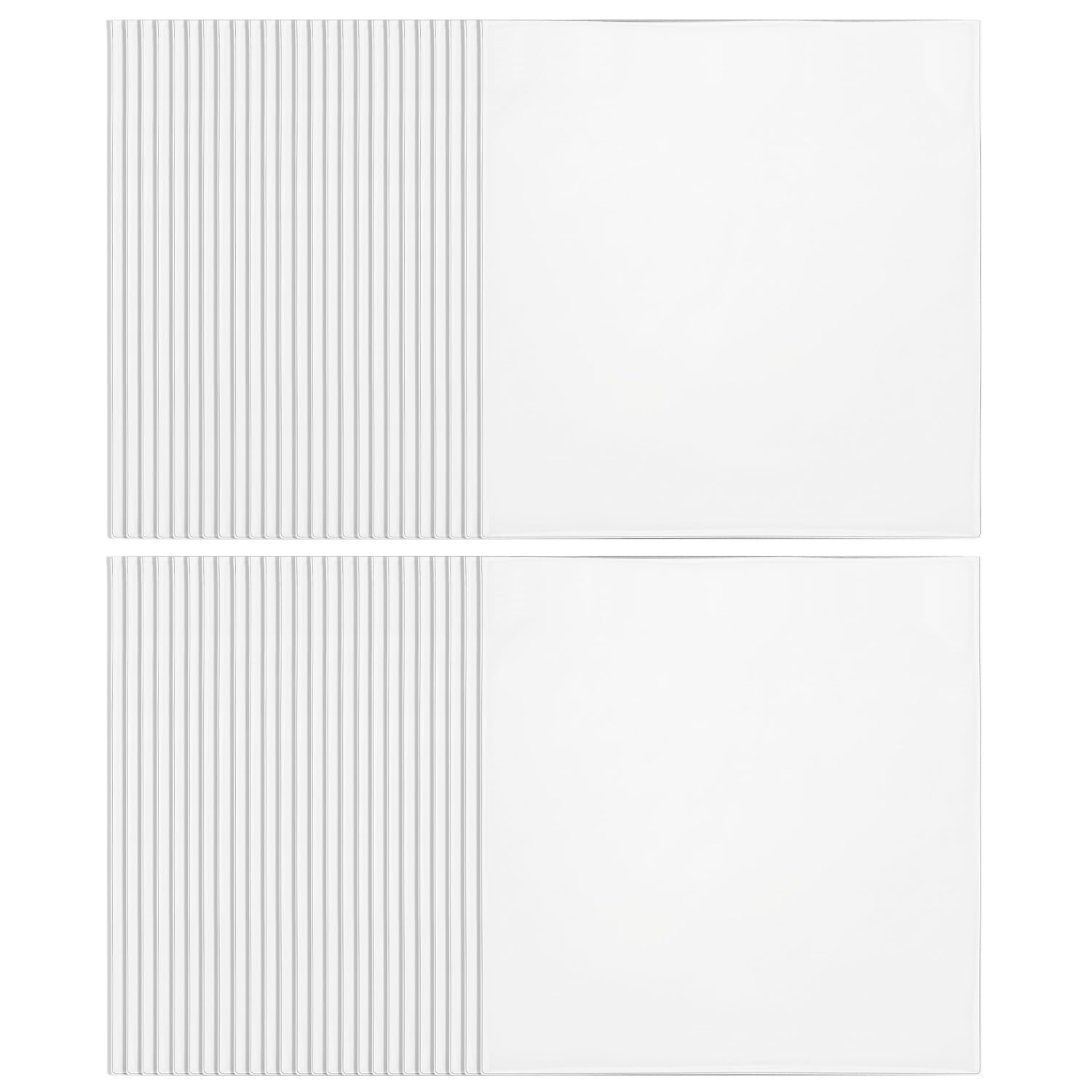 QWORK® Zewnętrzne koperty na płyty winylowe 30 cm, plastikowa ochrona płyt, do kolekcji muzycznych i przechowywania archiwalnego, 50 szt