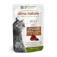 Almo Nature HFC Jelly - Alimento Umido per Gatti Adulti - Filetto di Tonno con Alghe