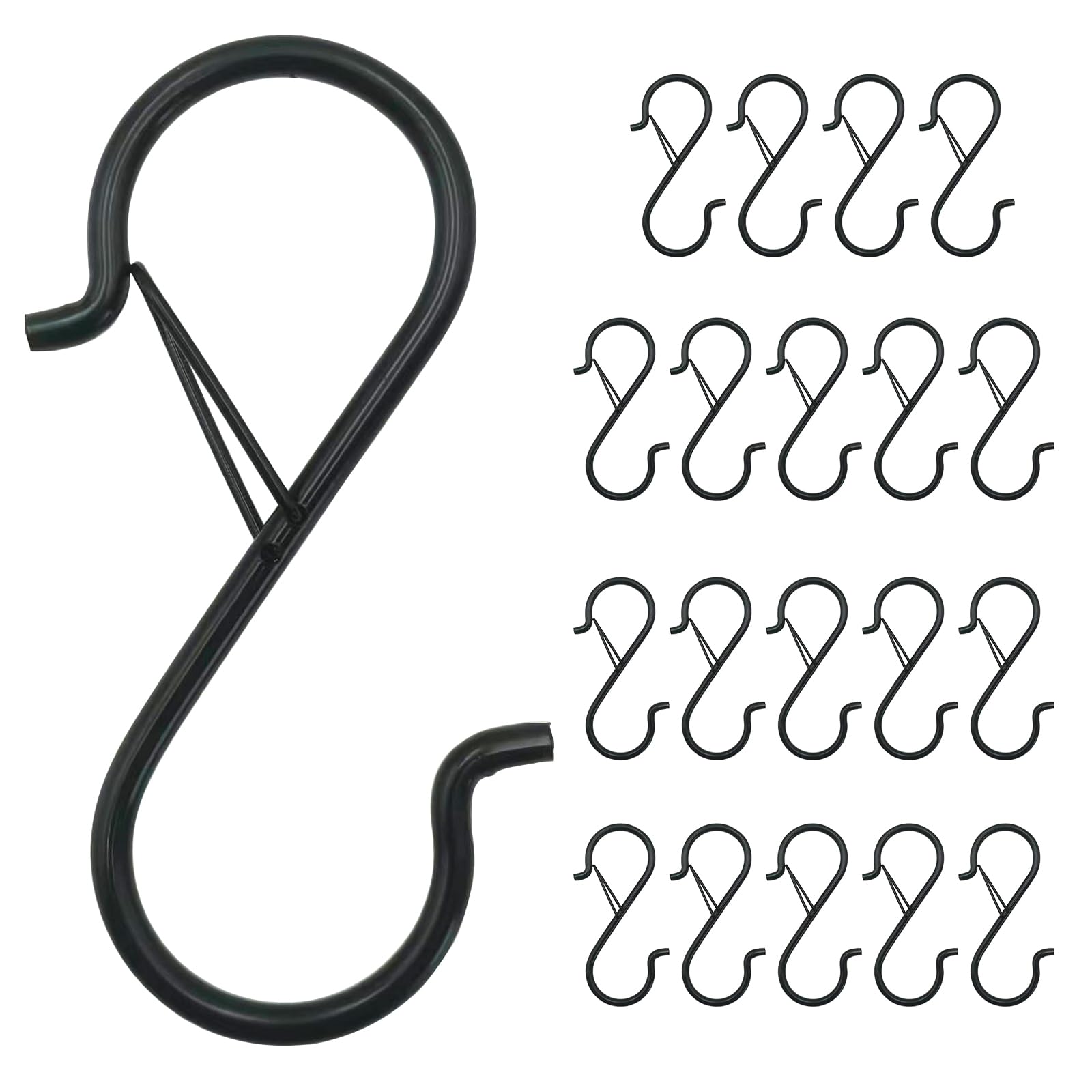 Photo 1 of Ticway S Hooks, 3.5 Inch, Black, 20 Pcs