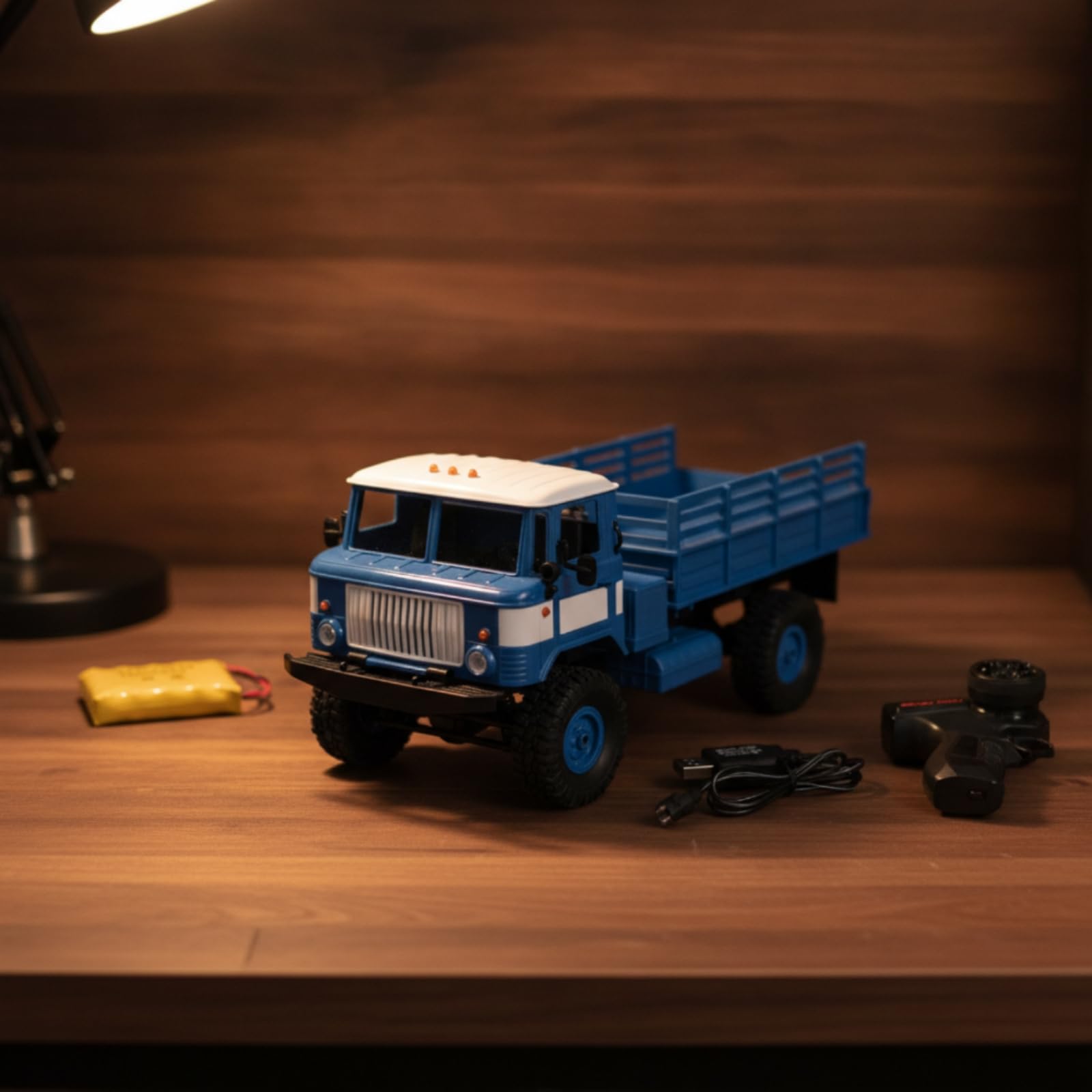 Colcolo Veicolo Giocattolo per Bambini Camion Rc Fuoristrada Crawler a con Sospensione Alta Pneumatici Grintosi Radiocomando E USB Adatto a Giardino Parco Cortile, Verde, Style to 2
