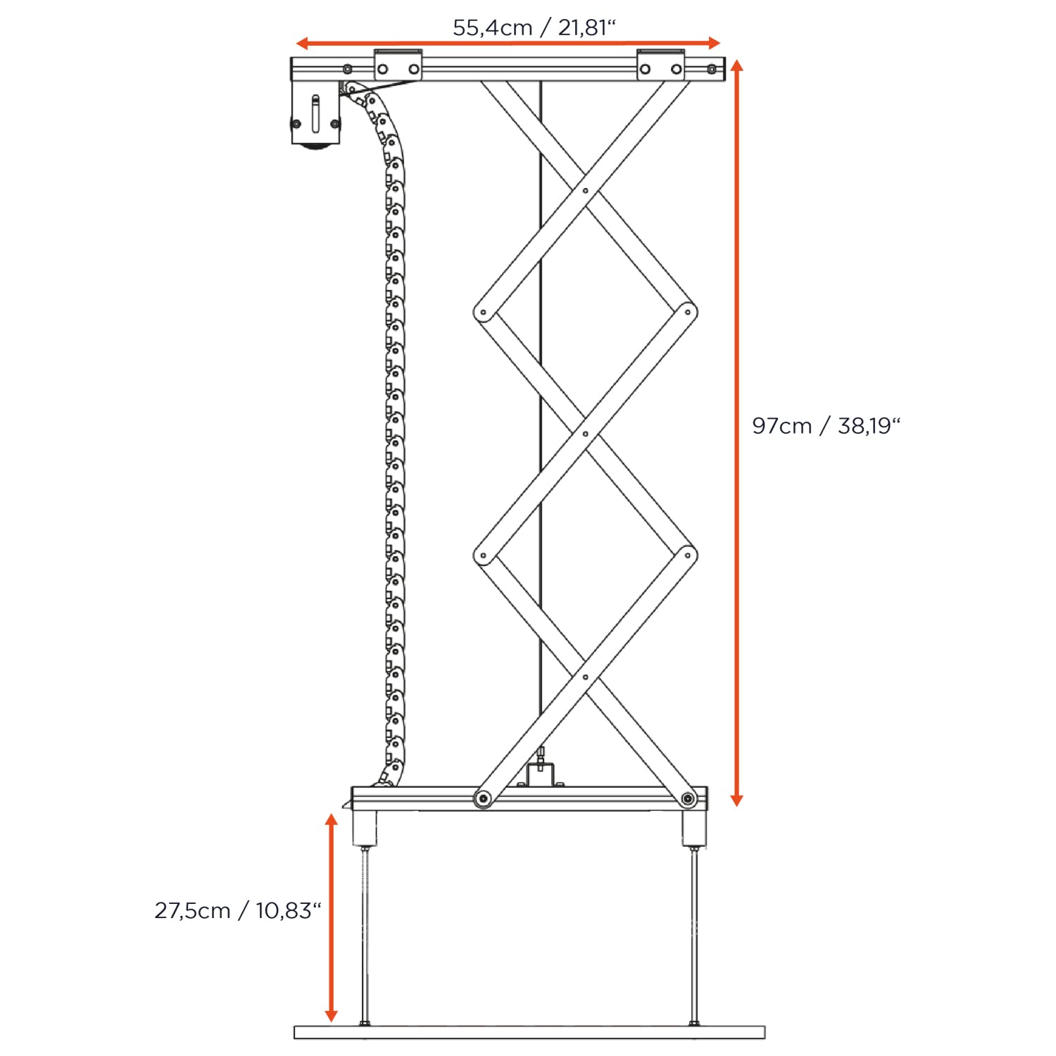 celexon elektrischer Beamer-Deckenlift PL1000 | Hub max. 90cm ausfahrbar | höhenverstellbare Projektor-Halterung zum Einfahren, bündiger Abschluss | für abgehängte Decken geeignet, inkl. Wandschalter