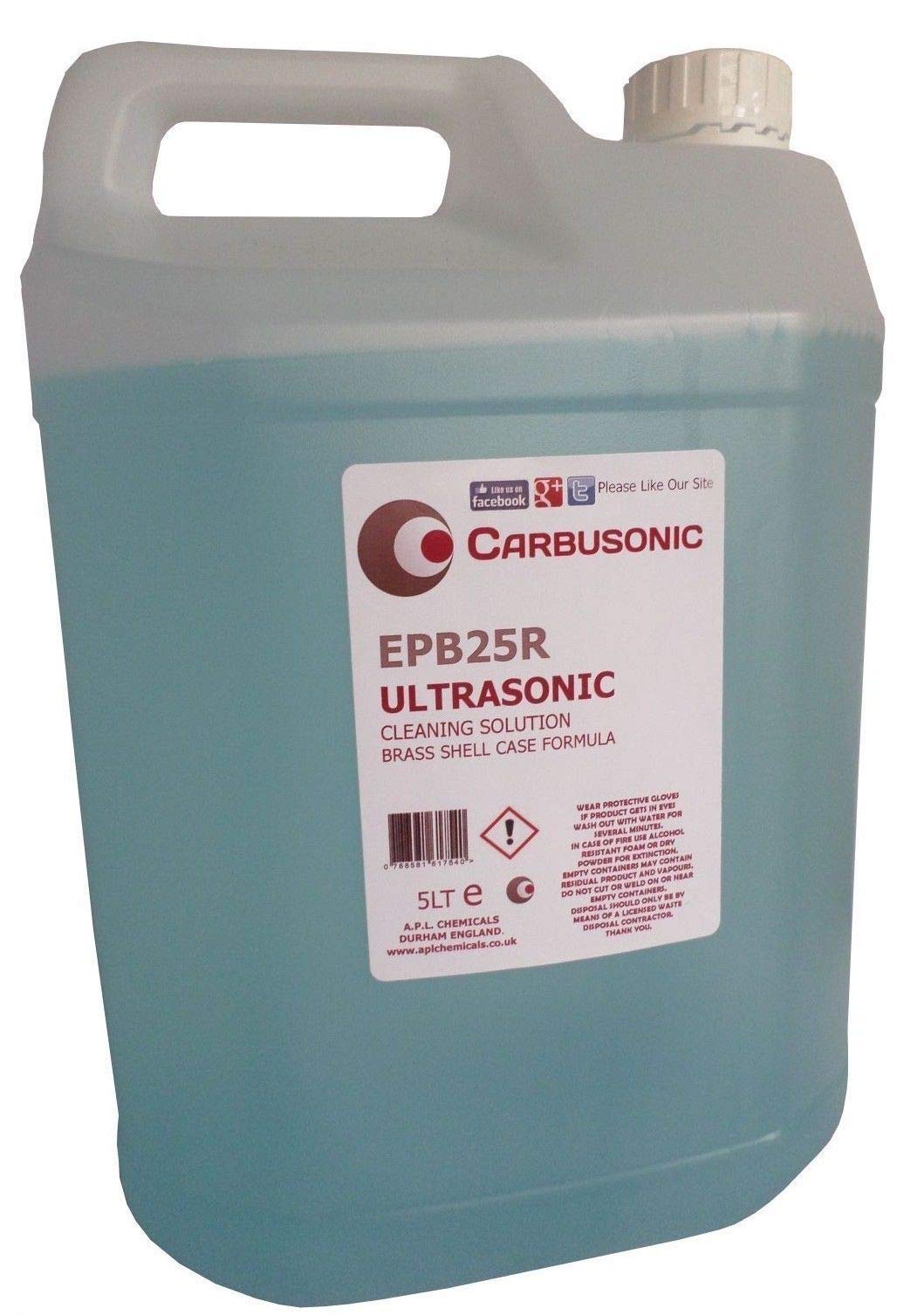 Carbusonic Ultrasonic Brass Clock Cleaning Fluid Solution Concentrate 5Lt For Sensitive Metals And Antiques 5 Litre