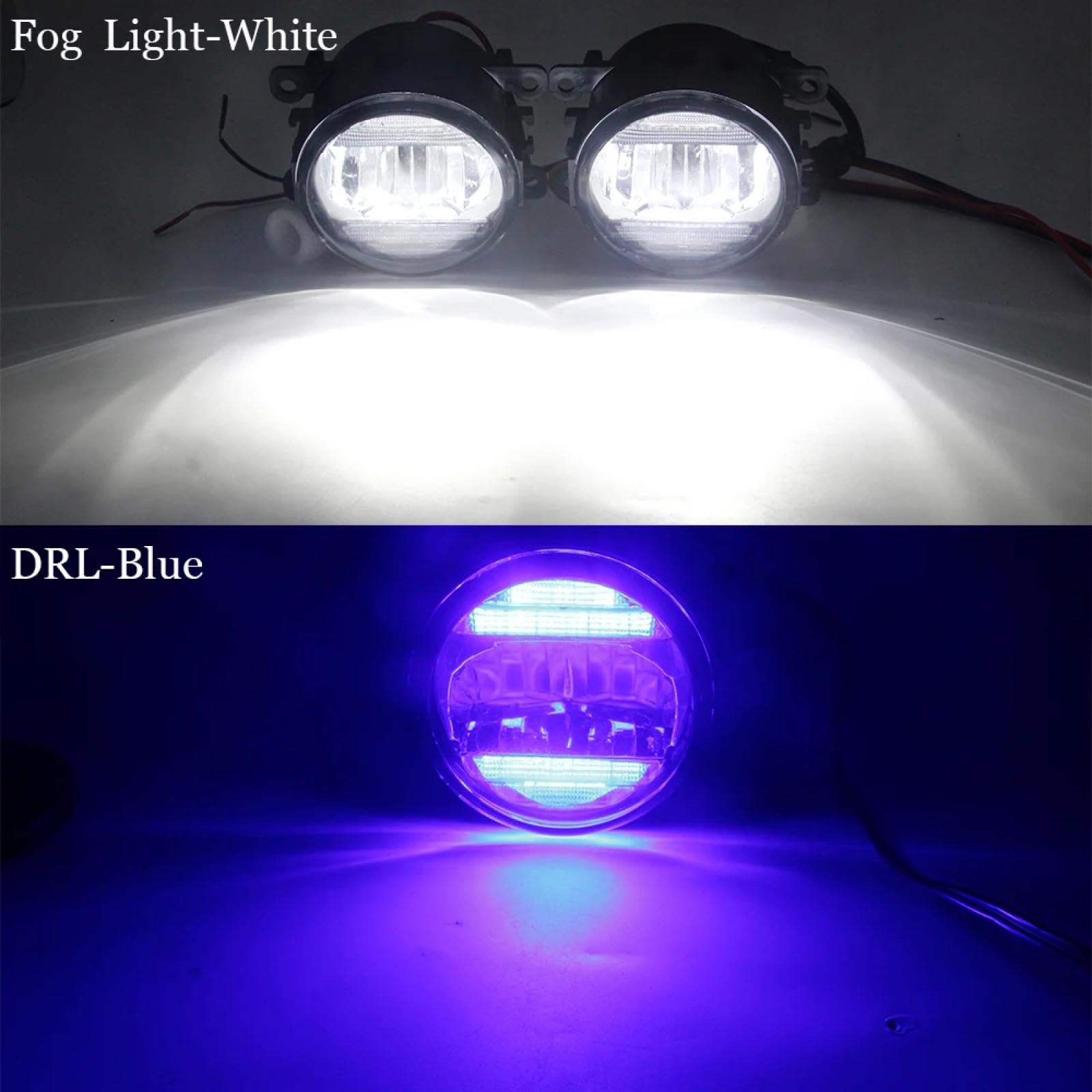 Mistlampen 2w1 Światło przeciwmgielne + Światła do jazdy dziennej Zderzak przedni samochodu Lampa przeciwmgielna LED DRL 30W 8000 Dla lm 12V Dla Ram Dla Promaster Dla 1500 Dla 2500 3500