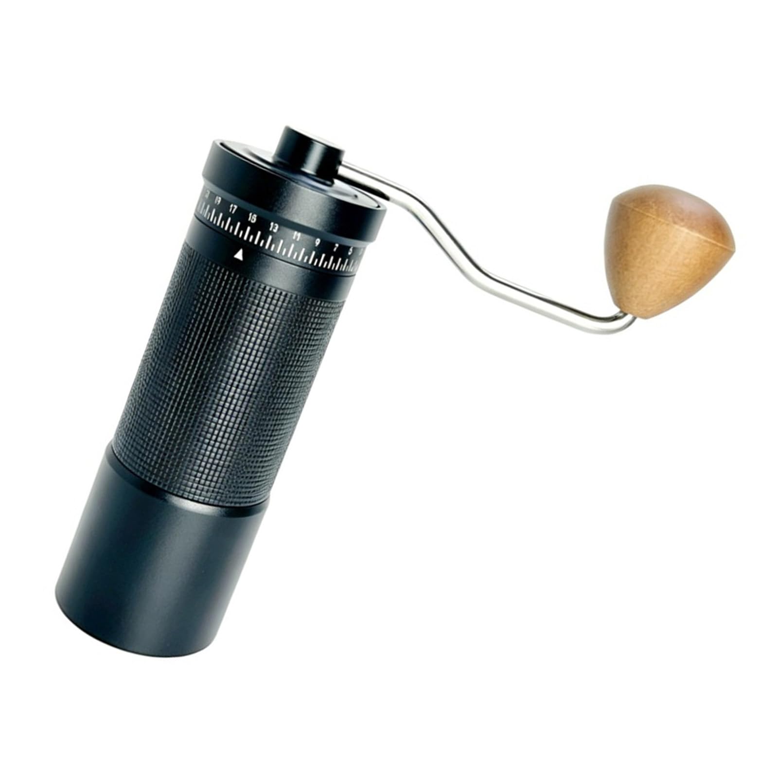 MALSSE Quiet Handheld Coffee Mill Manual Coffee Grinder with Stainless Steel Burr and Walnuts Handle for Espresso Hand Mill