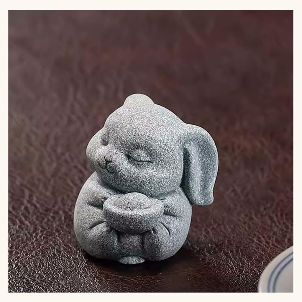 Desktop Decoration Home Decor Small Animal Handles, Tea Pet Ornaments, Creative Stone Fish Tank Landscaping Decoration, Home Decoration Zen Coffee Table Decor Desk Accessories