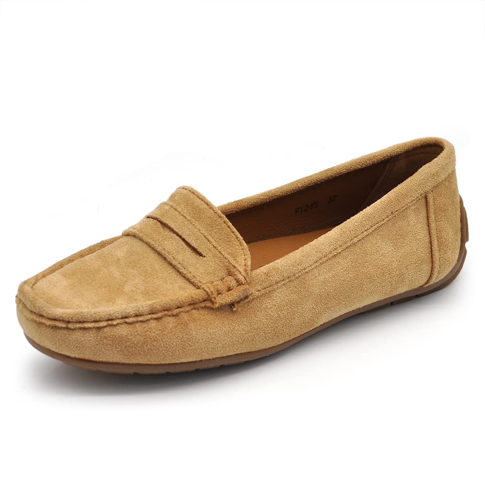 IF Fashion Schuhe Slip-On Loafers Weich Damen mit Strass Steinen Wildleder 7137, 39 EU