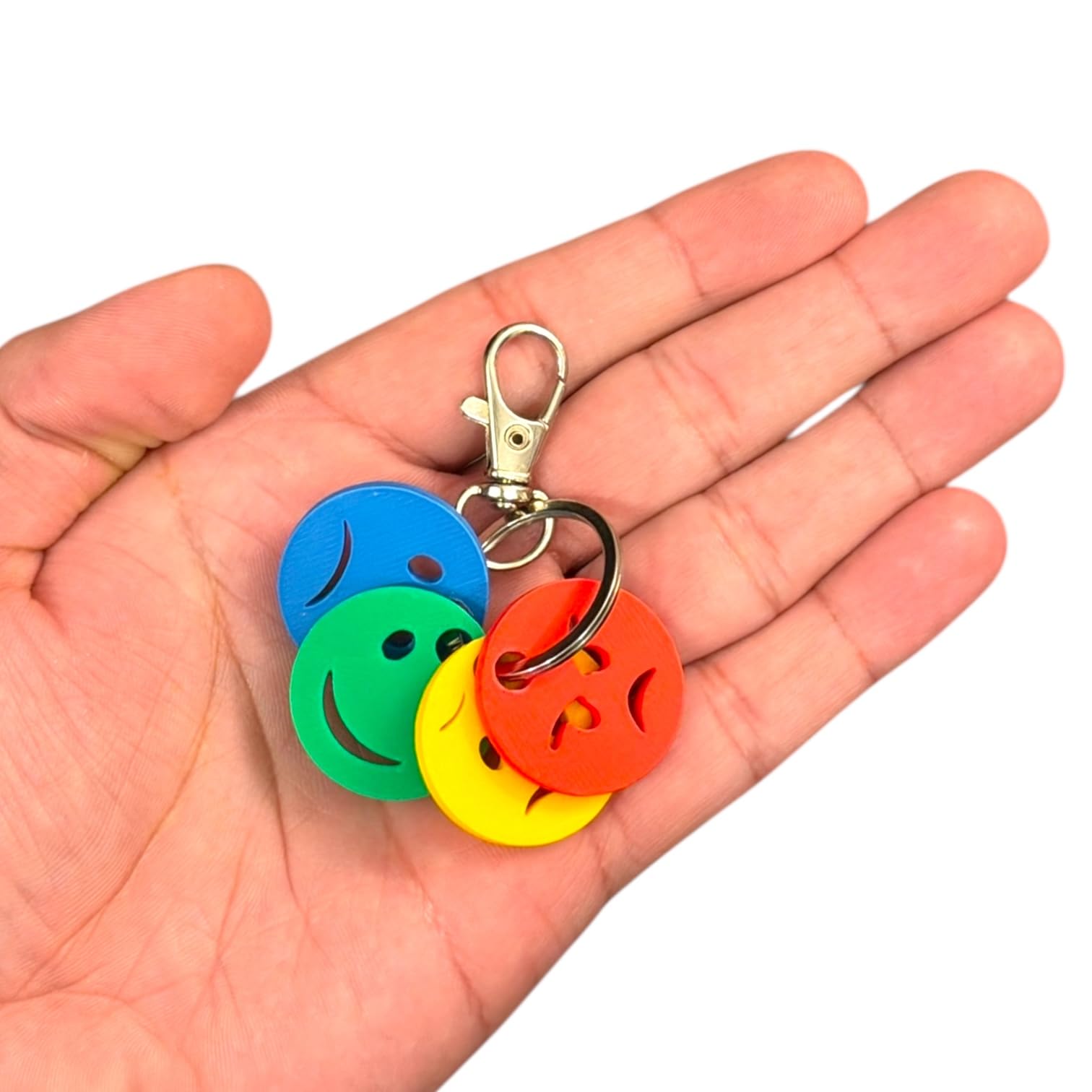The Mini Original Designed Emotions Regulation Keychain – 4 Colour Coded Mood Zone Discs Teaching Aid | Emotional Regulation and Management Tool for Kids & Adults | SEN Communication Tool/Accessory