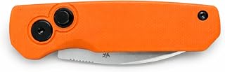 Portable tool with textured G10 handle and carrying clip, perfect for everyday household unpacking and unpacking, Outdoor Activities(Orange)
