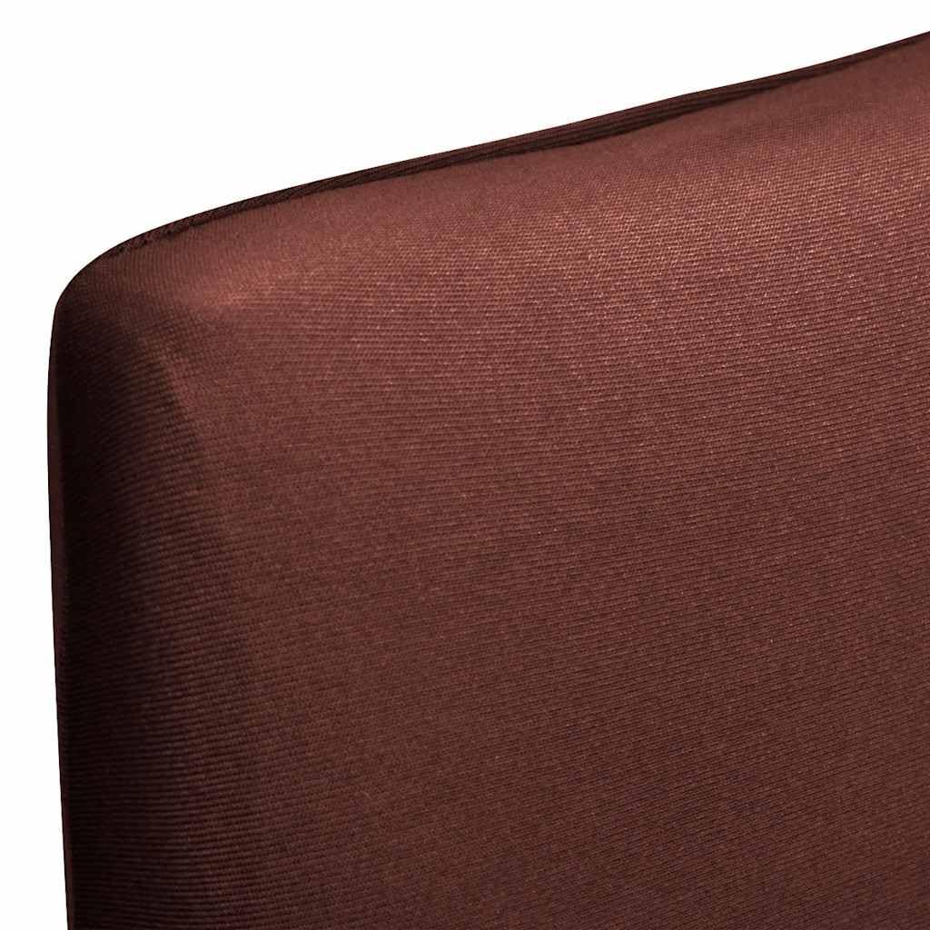Juego de 4 fundas elásticas para sillas de poliéster con elastano, elásticas, color marrón, aptas para sillas de hasta 55 cm de altura, lavables, antideslizantes, ideales para comedor, jardín