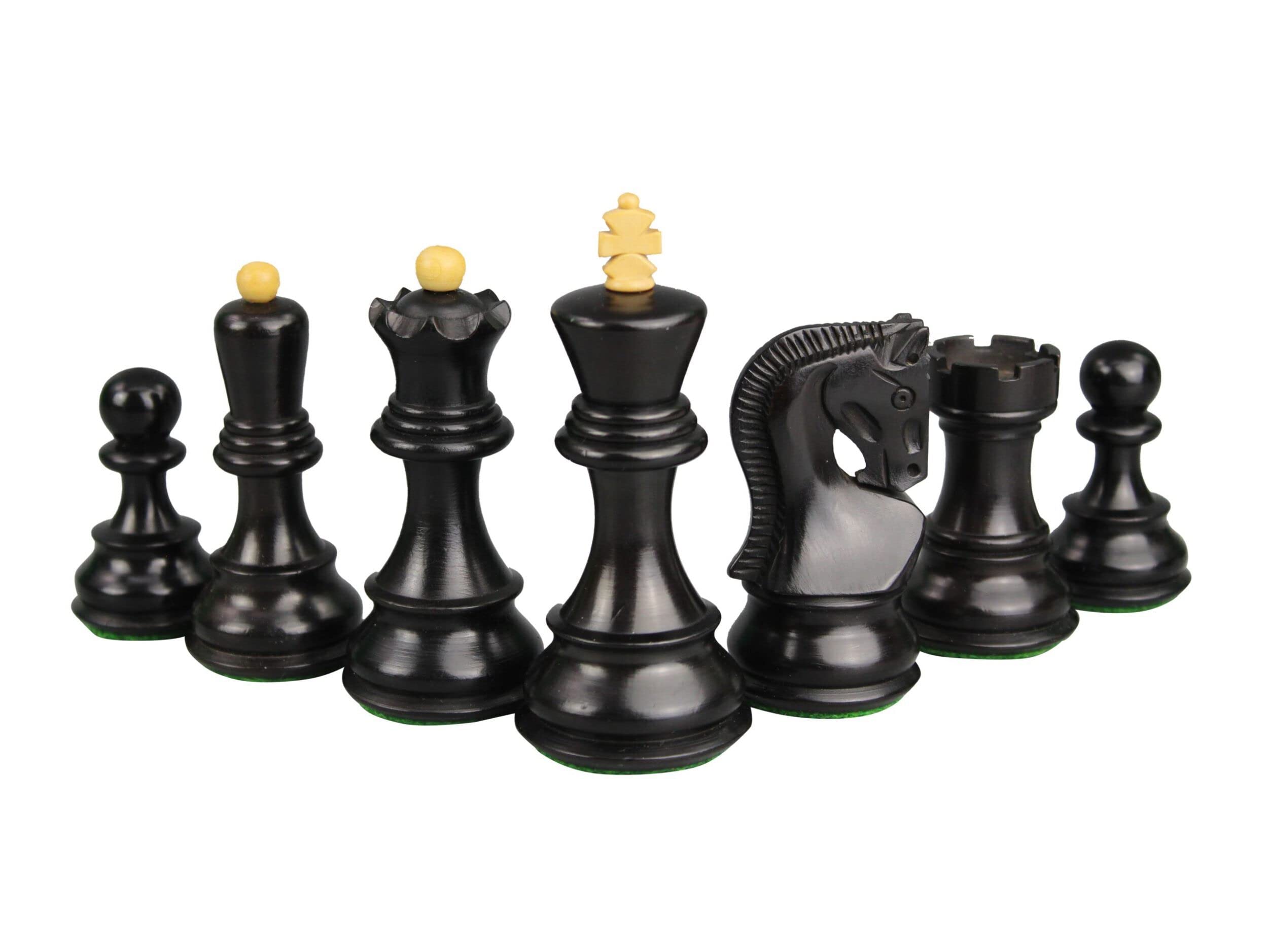 Grande Master Tournament - Set di scacchi in legno a mano Helena in legno ebano, 50,8 cm, con scatola di scacchi in legno, 9,5 cm