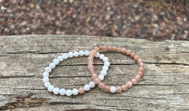 Bracelets couples en pierre de lune et soleil FIZA_CPL_219 - 5