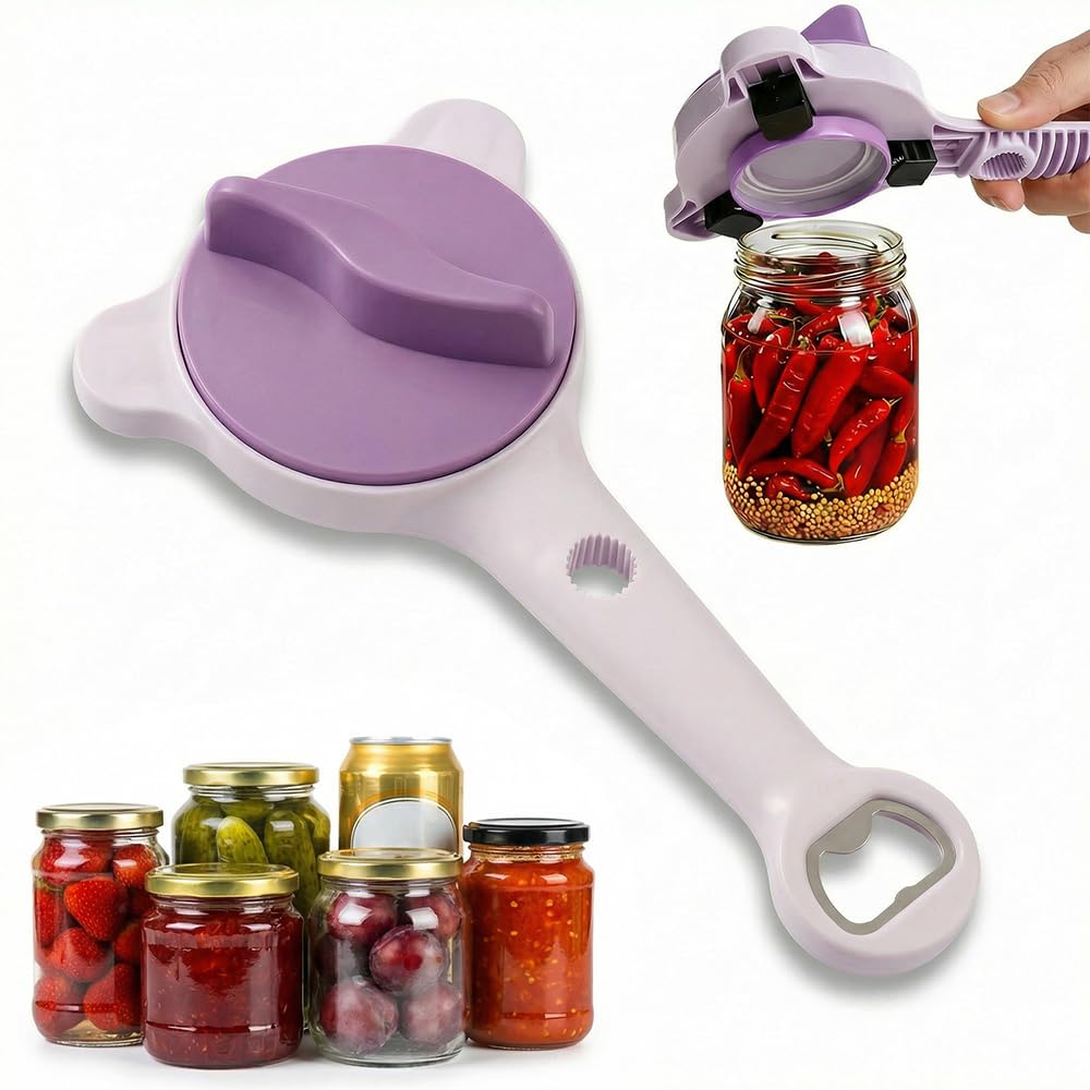 4-in-1 Jar Opener 2026 New Multi-Functional Retractable Jar Bottle Opener Stainless Steel Jar Opener for Kitchen Use Easy