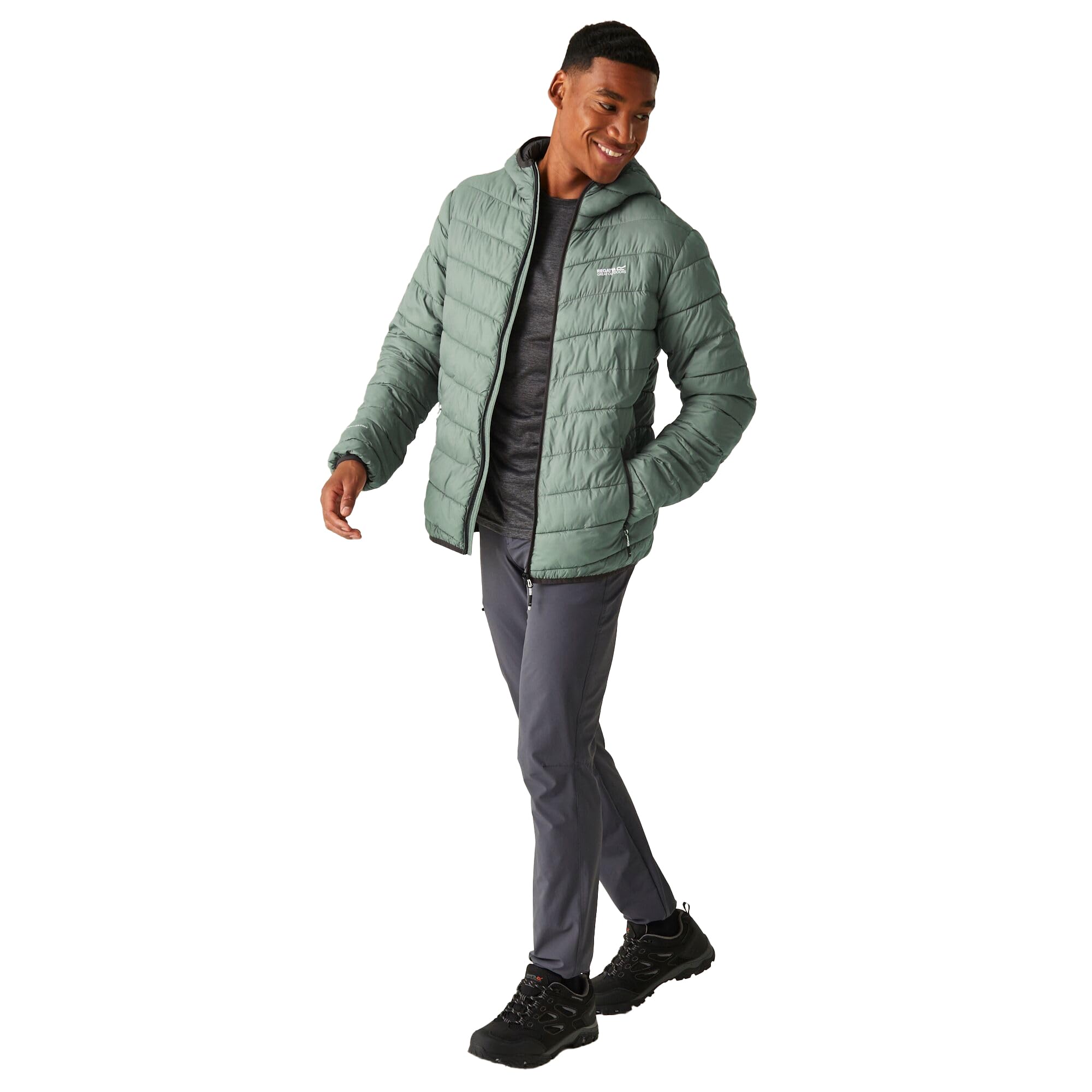 Regatta Men's Hooded Hillpack II Jacket Veste matelassée à capuche HillPack II Packaway pour hommes Homme (lot de 1)