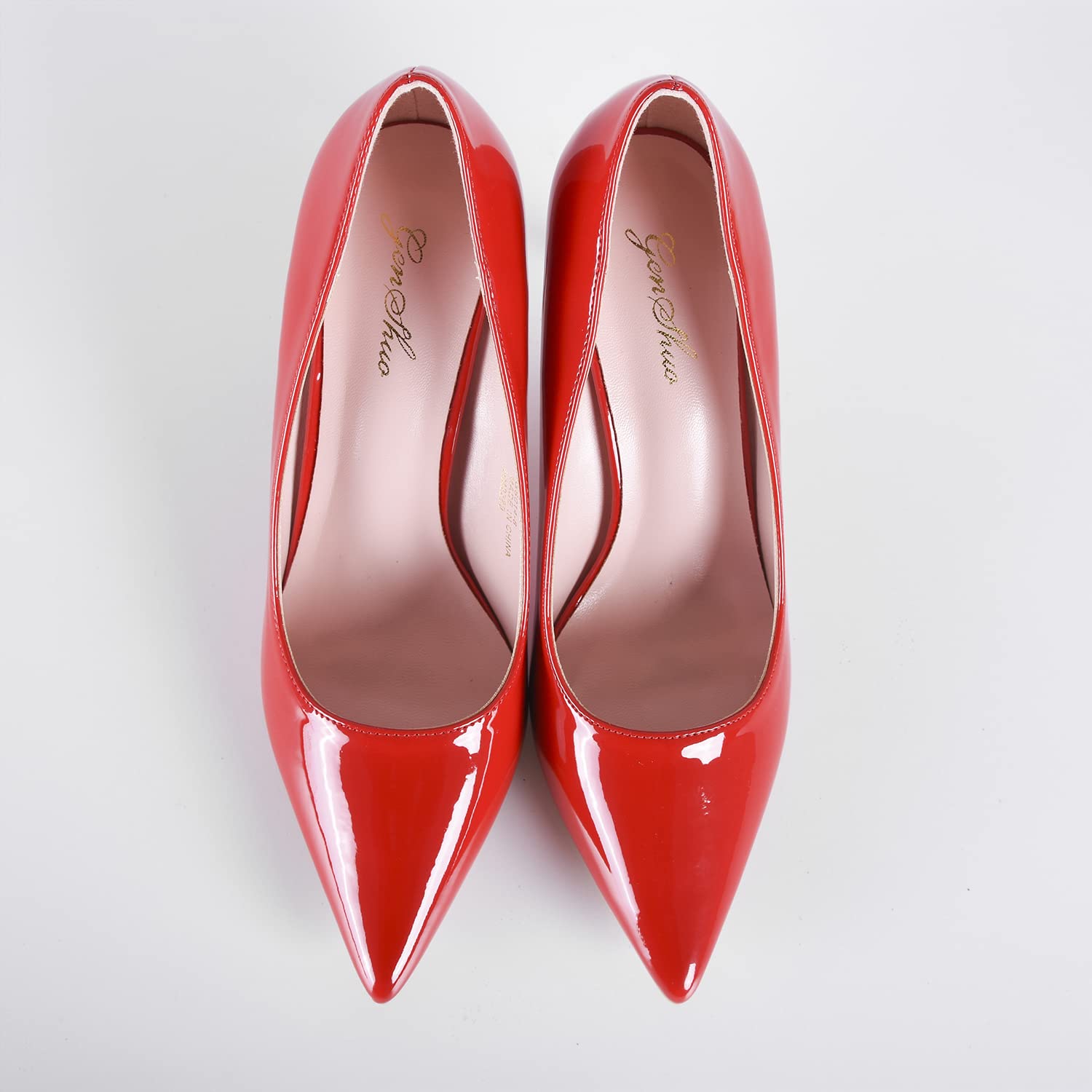 GENSHUO Donna Tacco Alto, Scarpe Tacco a Spillo 8 cm Décolleté con Tacco per Le Donne Scarpe da Sera a Punta Abito da Sera Pompe Prom Stiletto High Heels