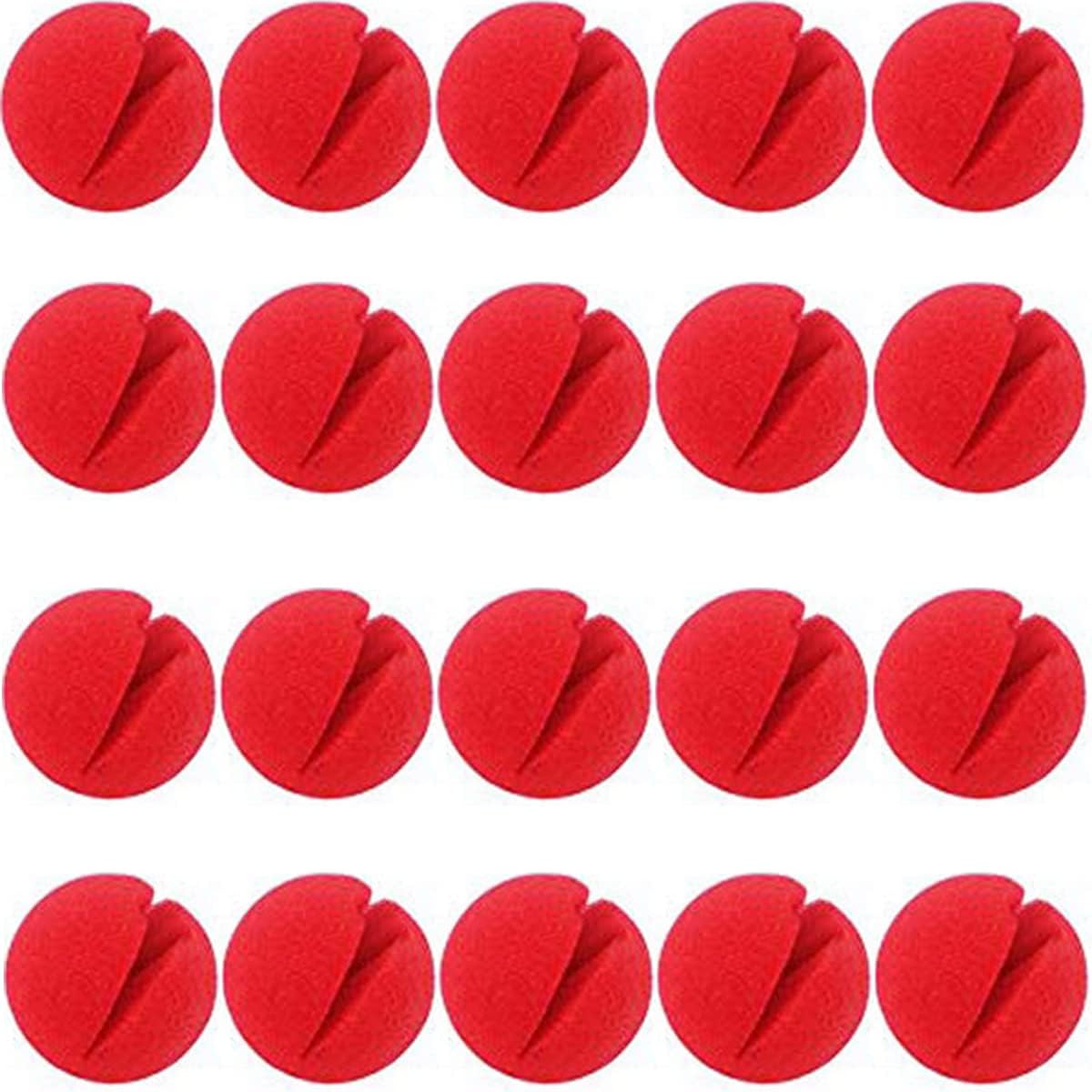 TIHOOD 20PCS Red Sponge Noses Red Clown Nose Cosplay Nose for Halloween Christmas Comic Costume Party