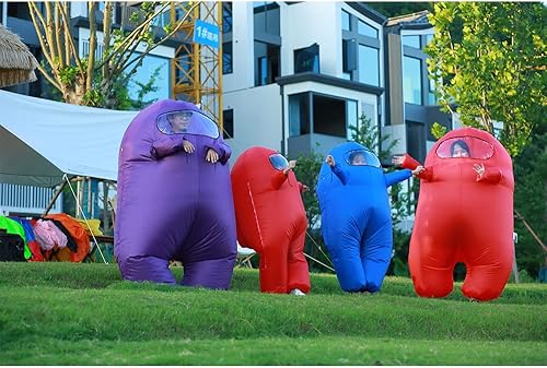 Miniatura 2 de FANFX Disfraz espacial de astronauta inflable, traje de cuerpo completo, disfraces de cosplay de Halloween