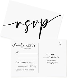 RSVP Card, Response Postcard, Reply Card, Wedding, Rehearsal Dinner, Bridal Shower, Baby Shower, Christening, Birthday Party, Minimalist Personalized