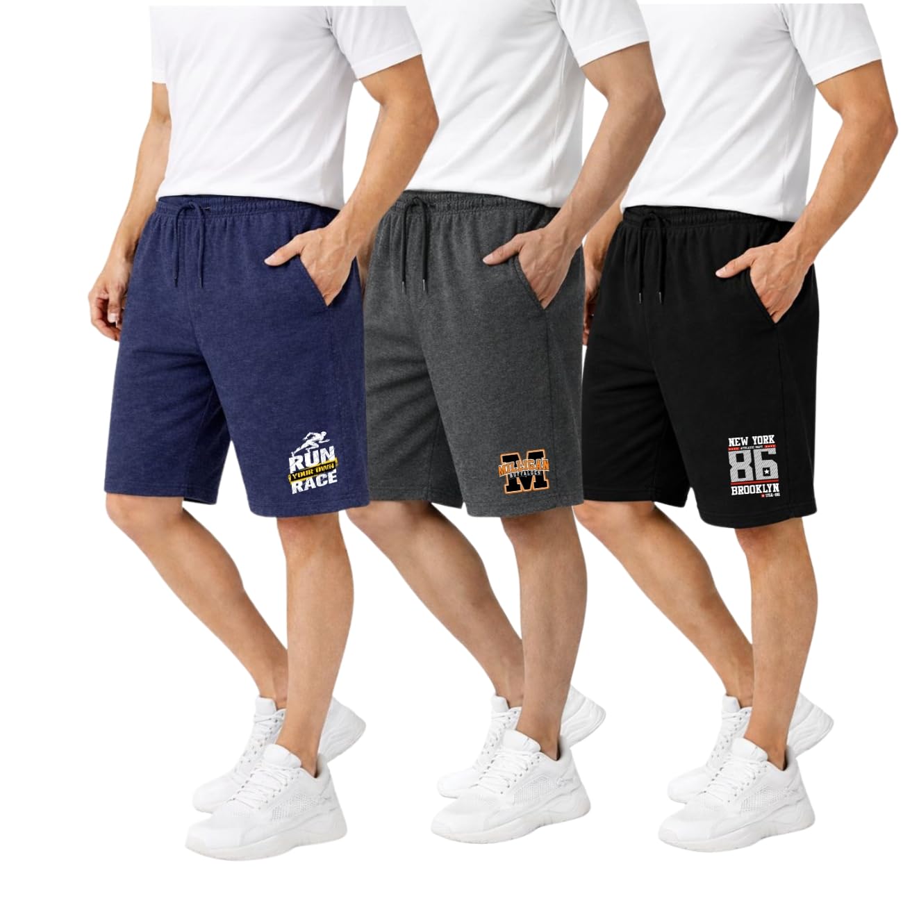 kart black Plus Sizes Men's Cotton Knee length Shorts(M,L,XL,XXL,XXXL,4XL,5XL shorts)| Casual and Night Wear Mens Shorts Pack of 3-picture-15
