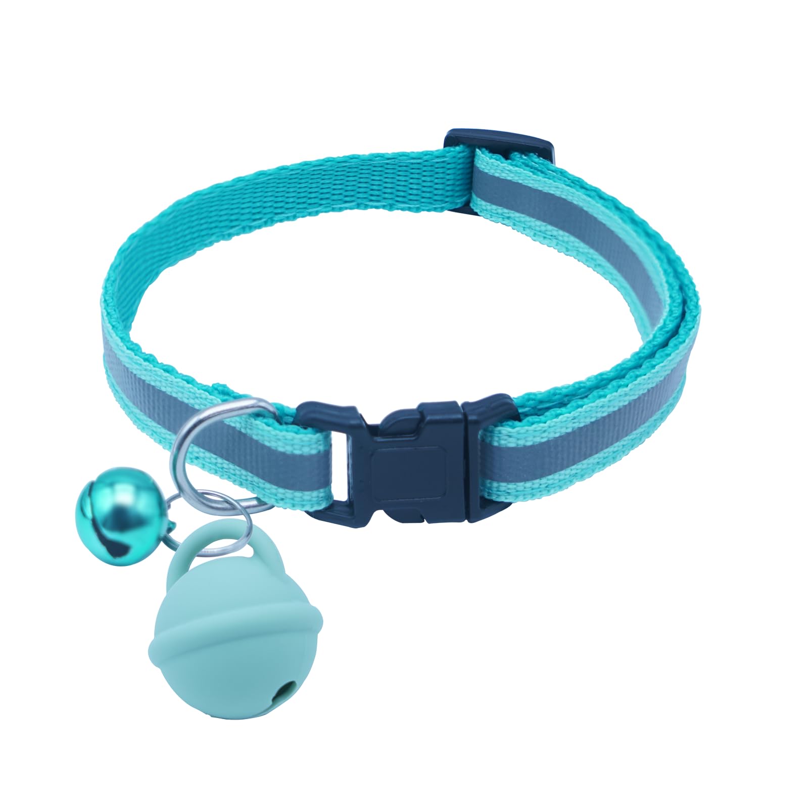 Jasullminral Silicone Bell Cat Tracker, Locator for Pets Only iOS, Location Tracking Collar for iOS, Works Worldwide with Any Collar, No Other Fees, Huthur Tag, (Lake Green)