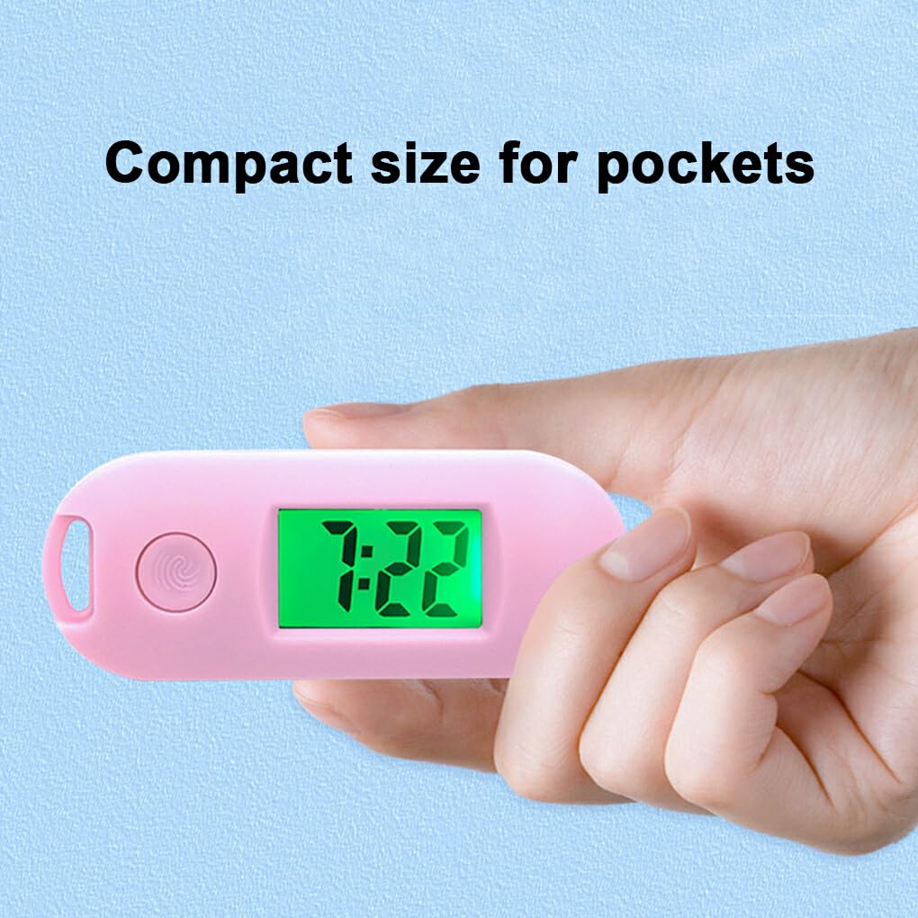 BEALIFE Reloj de Bolsillo electrónico Digital Compacto, Reloj electrónico Digital Multifuncional y portátil, Llavero ABS, Reloj de Bolsillo