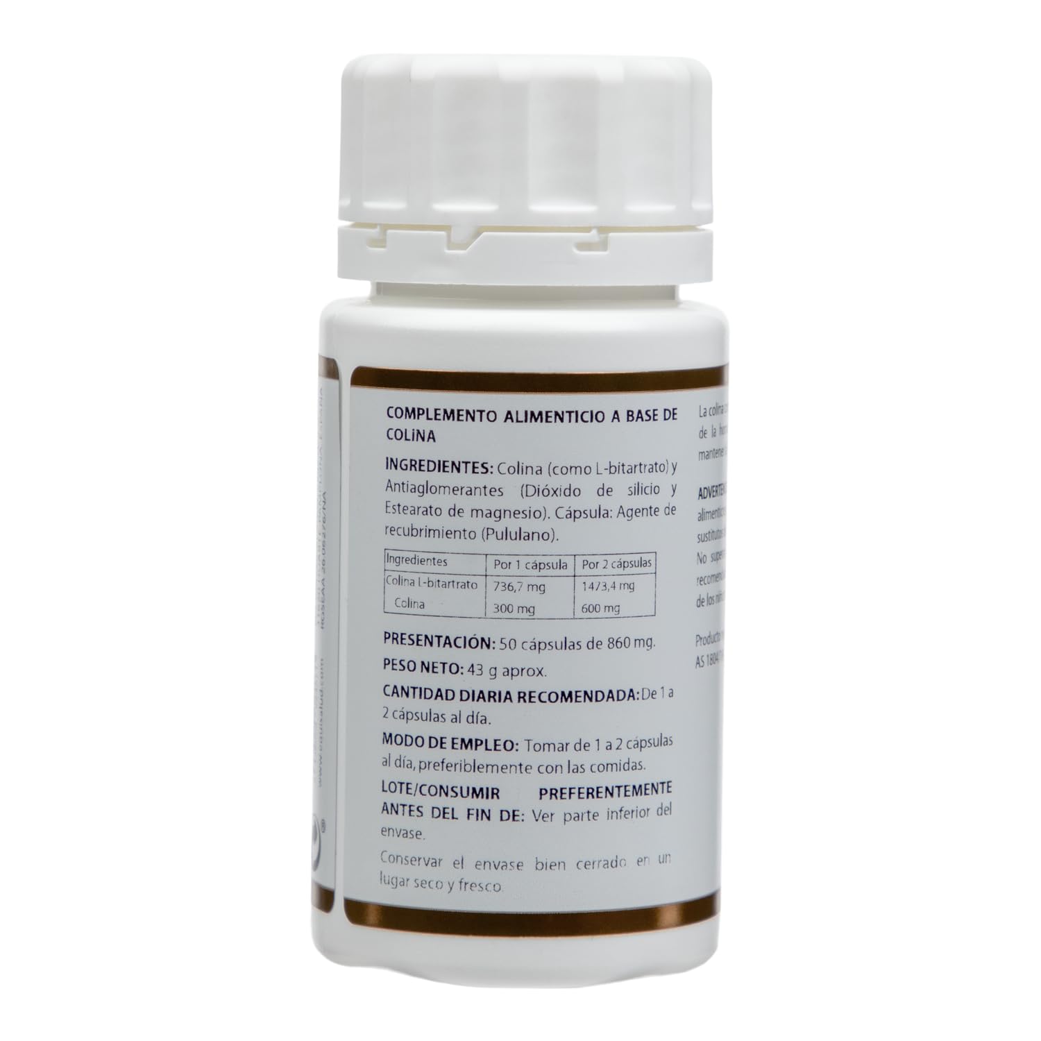 Holovit Choline 300 mg 50 gélules