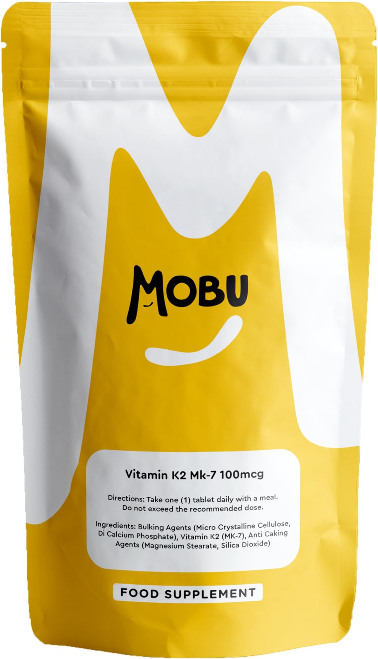 Vitamin K2 MK-7 100mcg 120 Tablets | Healthy Bones, Muscle Function & Immune Support Supplement | Vegan | GMP Approved | Letterbox Friendly | MOBU UK