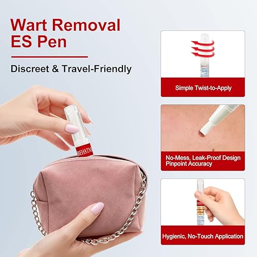 Miniatura 7 de BEHATMH Paquete de 3 removedor de verrugas con punta de precisión, ácido salicílico de máxima resistencia para verrugas comunes y plantares,