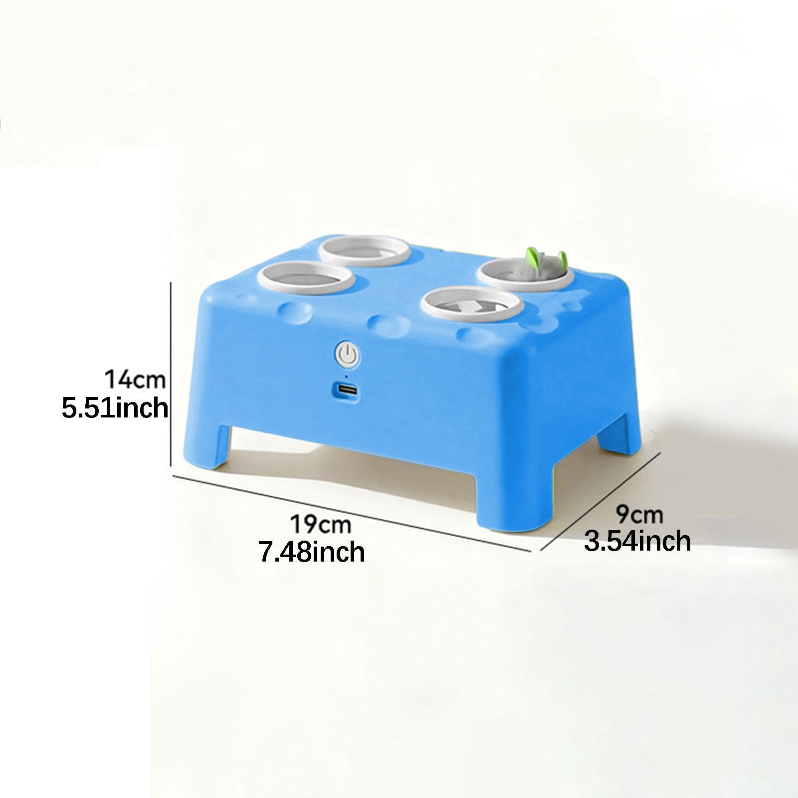 MagiDeal Jouet interactif électrique pour Chat, Compagnon Intelligent et Amusant, Fournitures pour Animaux de Compagnie, 3 Modes, par USB, Jouet, Bleu