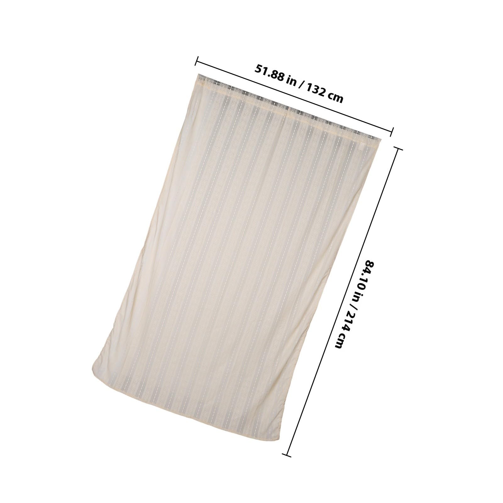 2 Stück Boho Landhausgardinen aus Polyester Lichtdurchlässige Bestickte Vorhänge für Küchenfenster und Badezimmer Dekorative Transparente Gardinen im Vintage Stil