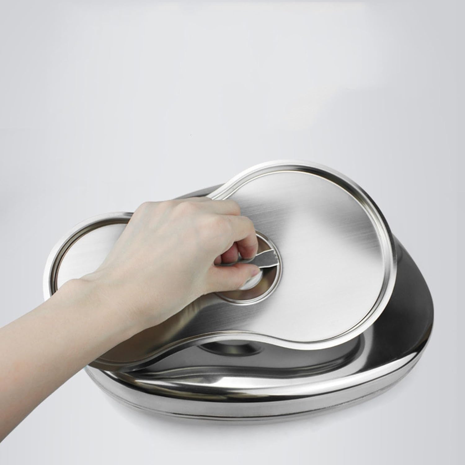 Sartenes De Acero Inoxidable Con Tapa, Cuñas Portátiles, Cama De Bidé De Acero Inoxidable, Orinal For Ancianos Postrados En Cama Paralizados, Orinal For Adultos, Hombres Y Mujeres