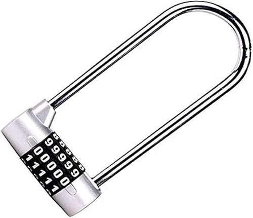 Candado de bloqueo en U reajustable de 5 posiciones de 2.75 pulgadas de ancho con grillete de 4.57 pulgadas de largo, gimnasio, adecuado para