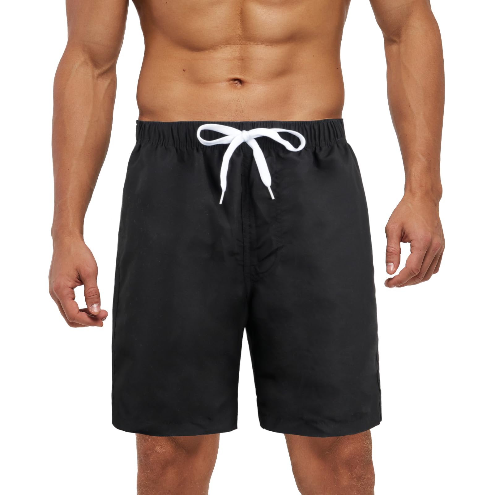 Meioro Hombres Pantalones Cortos de Baño con Bolsillos de Secado Rápido Cortos de Natación en Forma Verano,Ocio Cintura Elástica Ajustable Boardshorts,Deportivos Transpirables