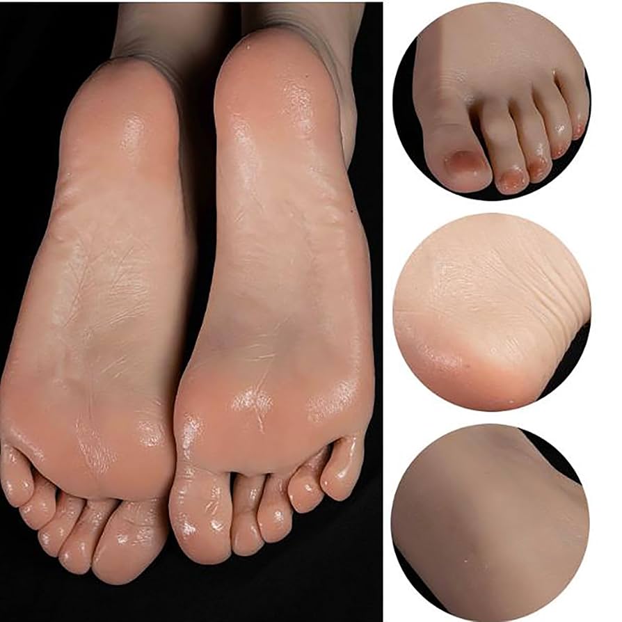 Amazon.co.jp: リアル 足 シリコン 足マネキン 足トルソー 1：1