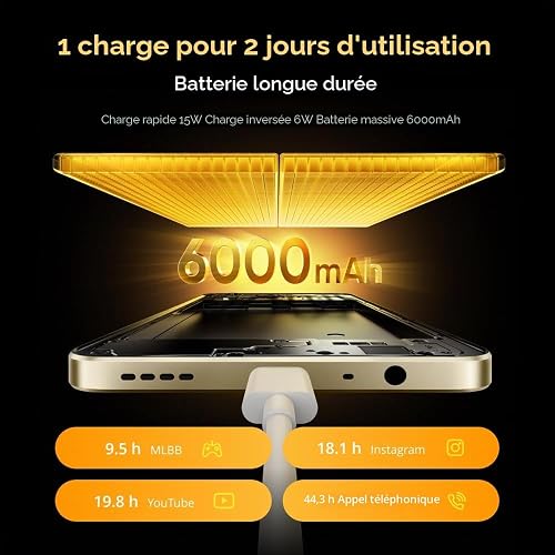 realme Note 70T Mobile Phones, Smartphone 4+256GB, Capacious 6000mAh Battery, 15W Fast Charging with Reverse Charging Technology 6W, 24GB Dynamic RAM, Eye-Friendly Display 90Hz, Black - 2