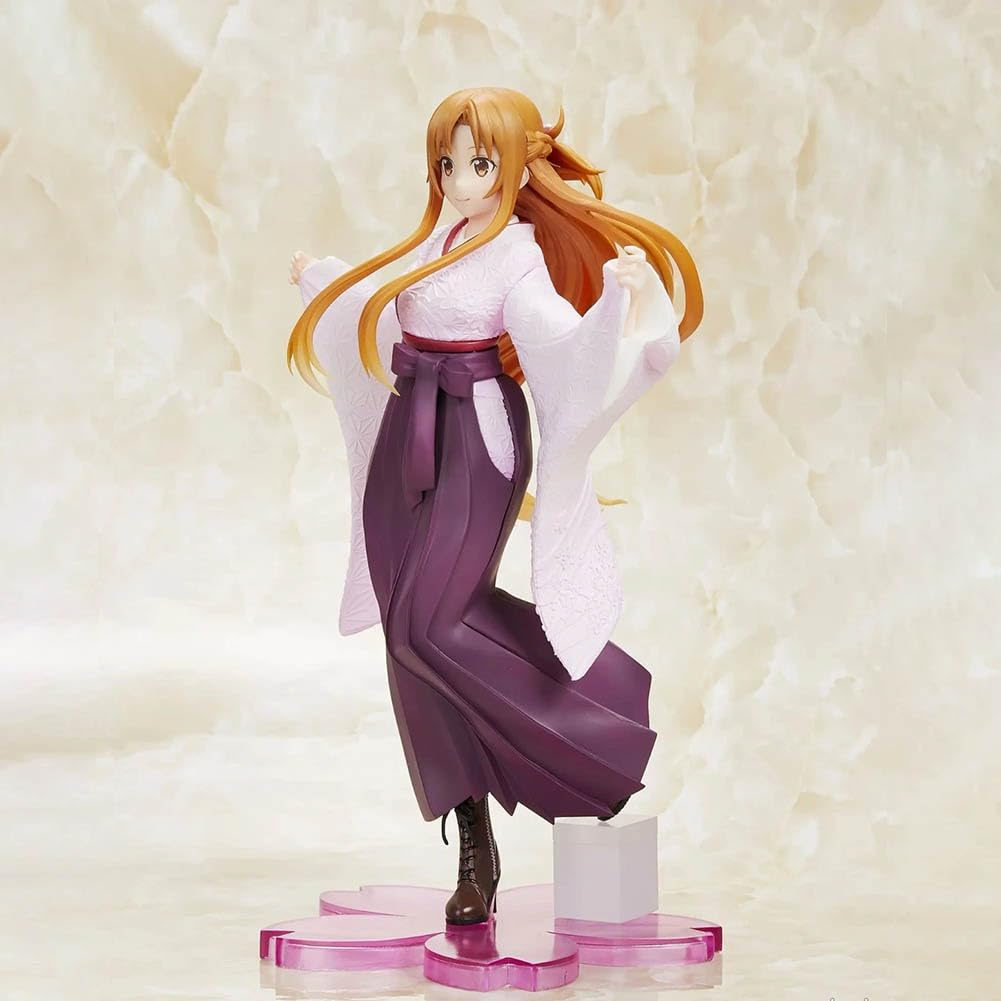 DEXSHUN Yuuki Asuna Figur Anime Manga Figuren Asuna Kimono-Stil PVC Anime Figure Merchdiese Desktop Ornament Geschenk für Fans 20cm