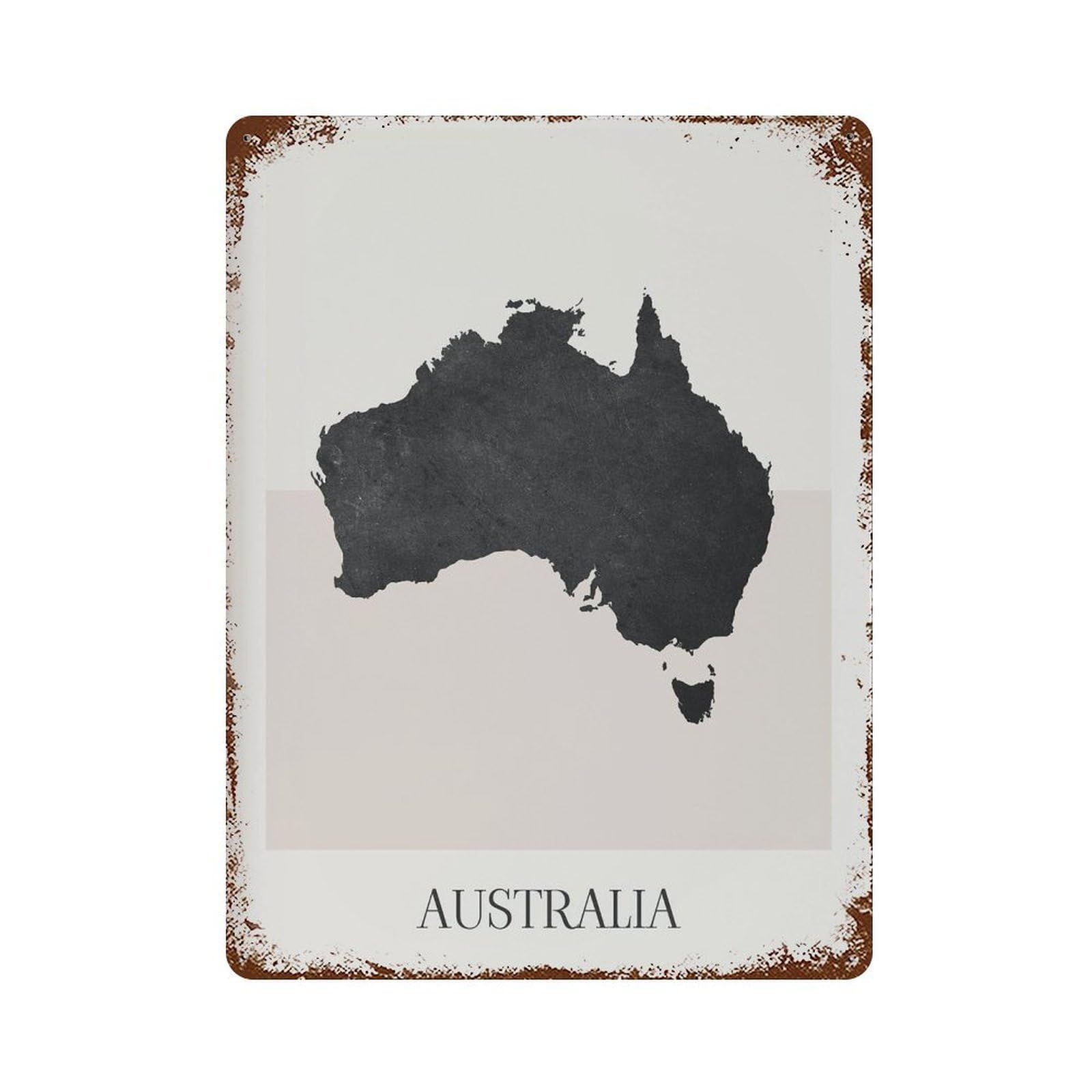 xiaoxiaoshen Australia Map Minimalist Boho Decor For Home Or Gift (2) Wall Decor Art Metal Tin Poster Modern Home Decor Art Home Bar Shop Decorations Vintage Sign 40x30cm