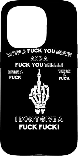 Vista 34 de Funda para iPhone 13 Pro Max Skeleton Middle Finger F You Pun Humor para adultos