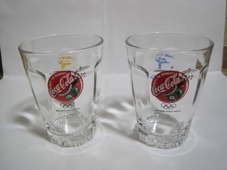 Amazon | コカ コーラ シドニーオリンピック グラス イエロー&ブルー