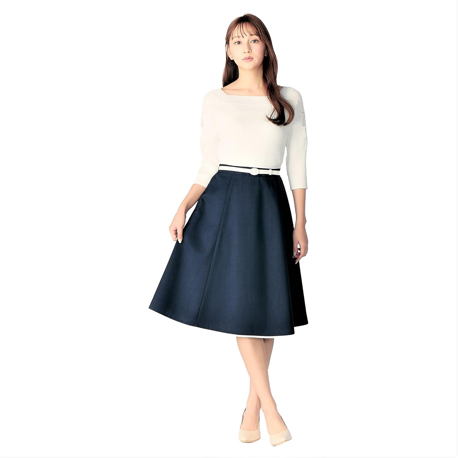 新品未使用　LAISSE PASSE フレアースカート　サイズ36 ＃9905 LAISSE PASSE フレアスカート 水色 新品未使用｜Yahoo!フリマ