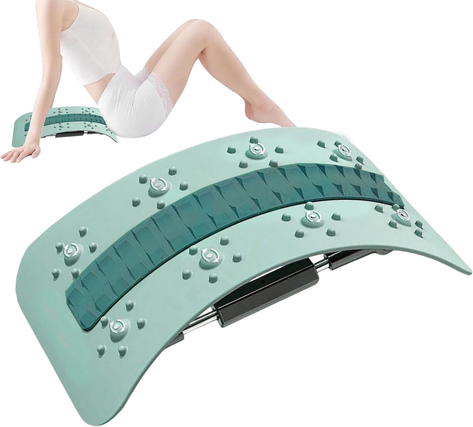 Back Stretcher - -Level Spine Deck, Adjustable Spinal Alignment Support, Portable Traction Device, Muscle Relaxation Tool | Corrector for Stretch, Office Desk Relief, Gym Equipmen