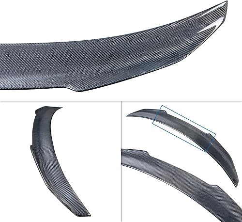 Miniatura 6 de AeroBon Alerón de maletero de fibra de carbono real compatible con Mercedes Clase C W205 Sedan 2015-2021 Alerón trasero (estilo H) High Kick