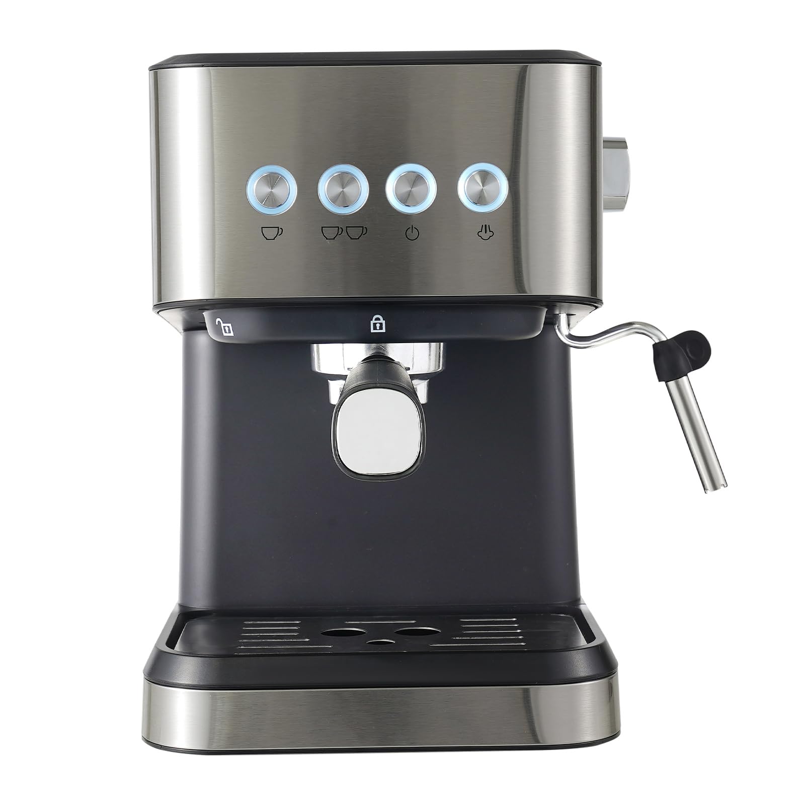 RibasuBB Espresso Coffee Machine, Semi Automatic Espresso Machine Single/Double Shot Espresso, Espresso Machine for Home&Barista, 50oz Removable Water Tank