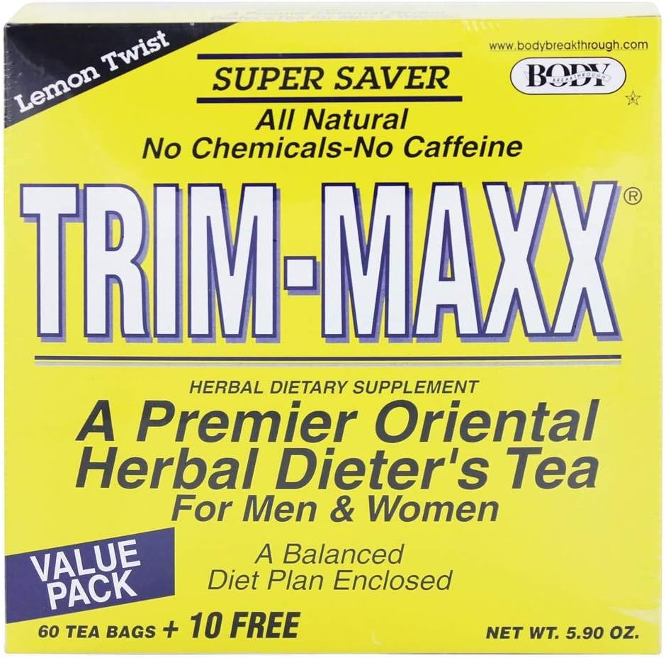 Body Breakthrough Trim-Maxx Diet Tea, Lemon, 60 Bag