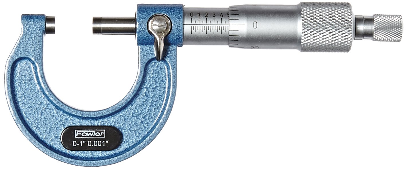 Fowler 52-253-101-1 Premium Outside Micrometer 0-1 Inch Range - High Precision Ratchet Stop for Accurate Measurements
