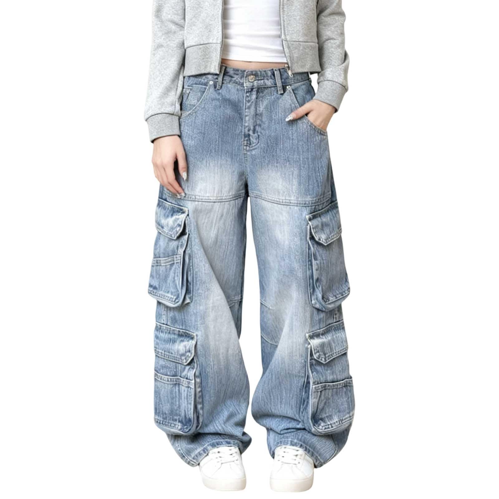 Lässige Hose mit hohem Bund, weiche Hose mit Taschen, bequemer elastischer Bund für Alltag und Entspannung