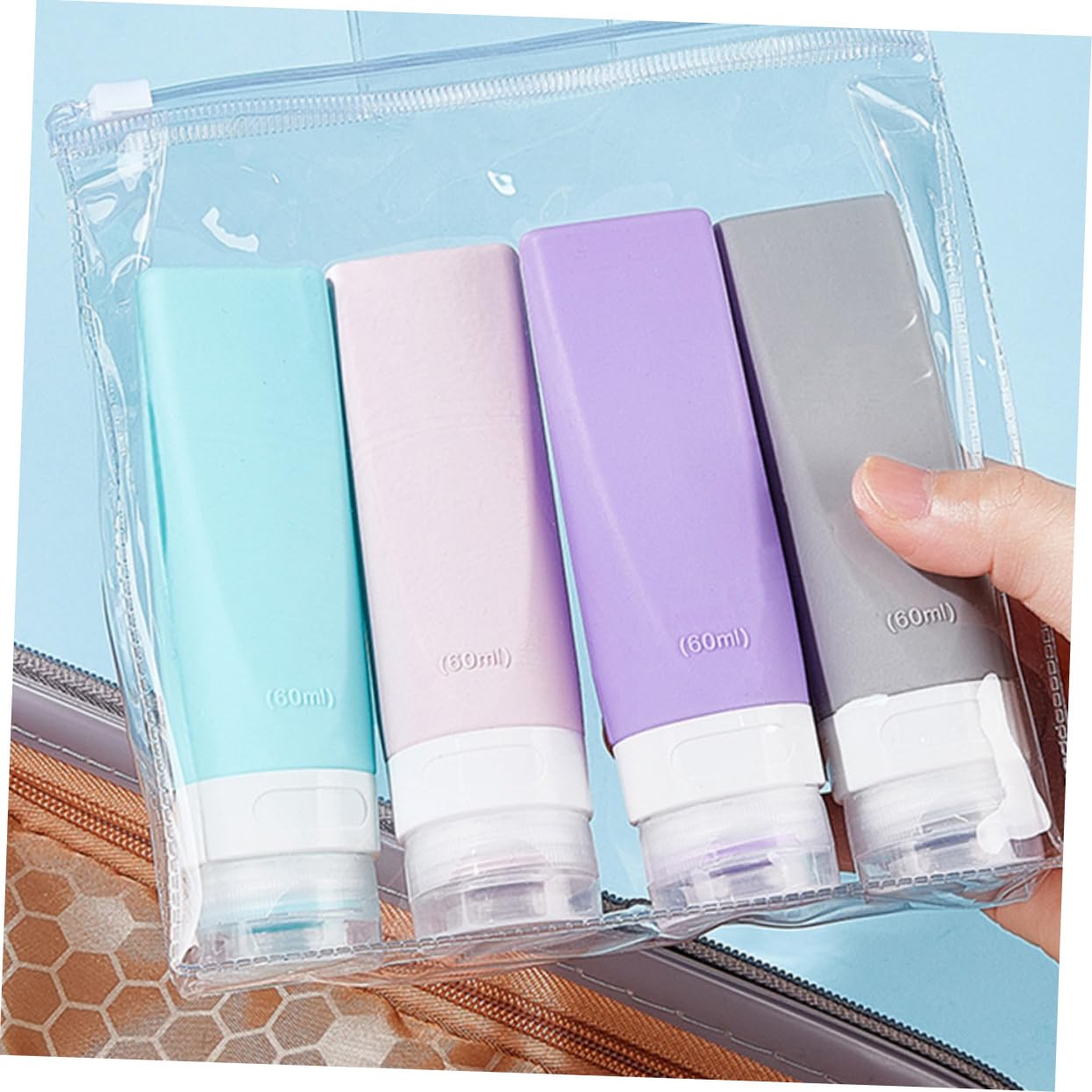 FOMIYES 5 Set Di Flaconi Per Cosmetici Liquidi Da Viaggio Flaconi Per Lozione Contenitori Per Shampoo Da Viaggio in Silicone 3 Pezzi*5