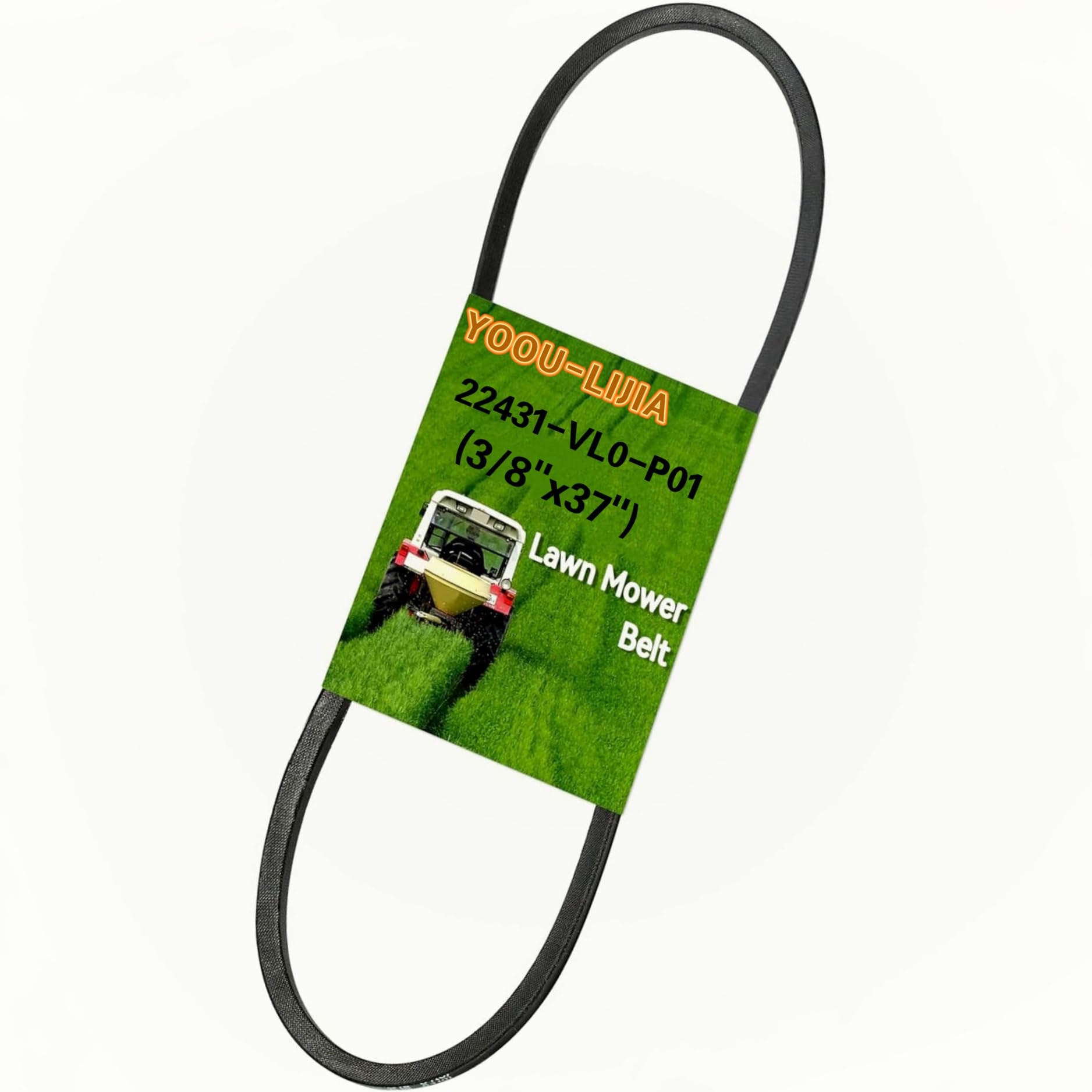 22431-VL0-P01 266-301 Drive V-Belt (3/8"" X 37"") fits Honda HRR216K9 VKAA HRR216K8 VYAA Lawn Mower, black