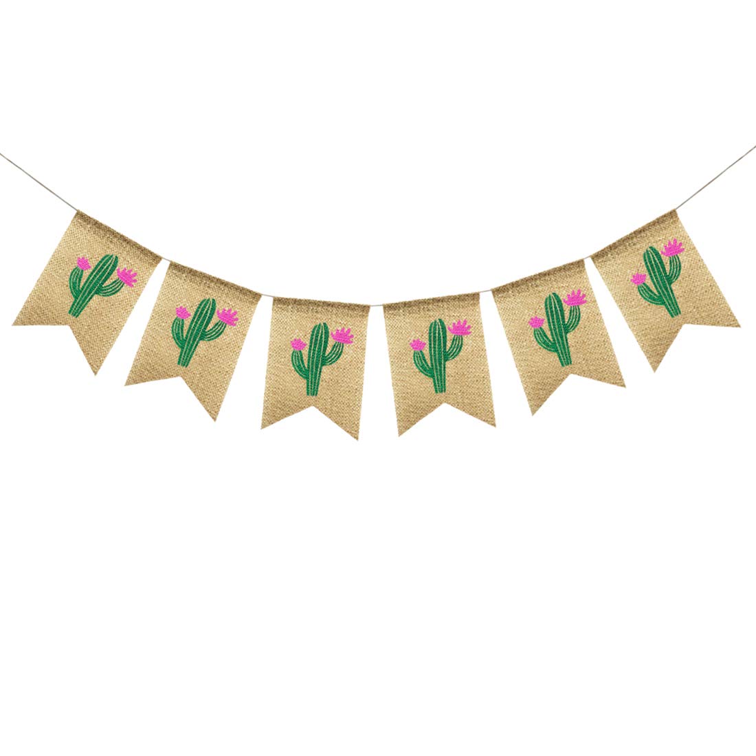 UniwishCactus Banner Mexican Fiesta Themed Party Decorations Garland Cactus Cutouts for Fiesta Baby Shower Birthday Party Supplies Cinco De Mayo Home Classroom Decor