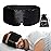 iCooBreeze 100% Natural Silk Eye Mask for Women Men, Soft Pressureless Cooling Blackout Eye Covers for Sleeping, Large Size Sleep Mask fits All Heads Adjustable, 1PC, Black