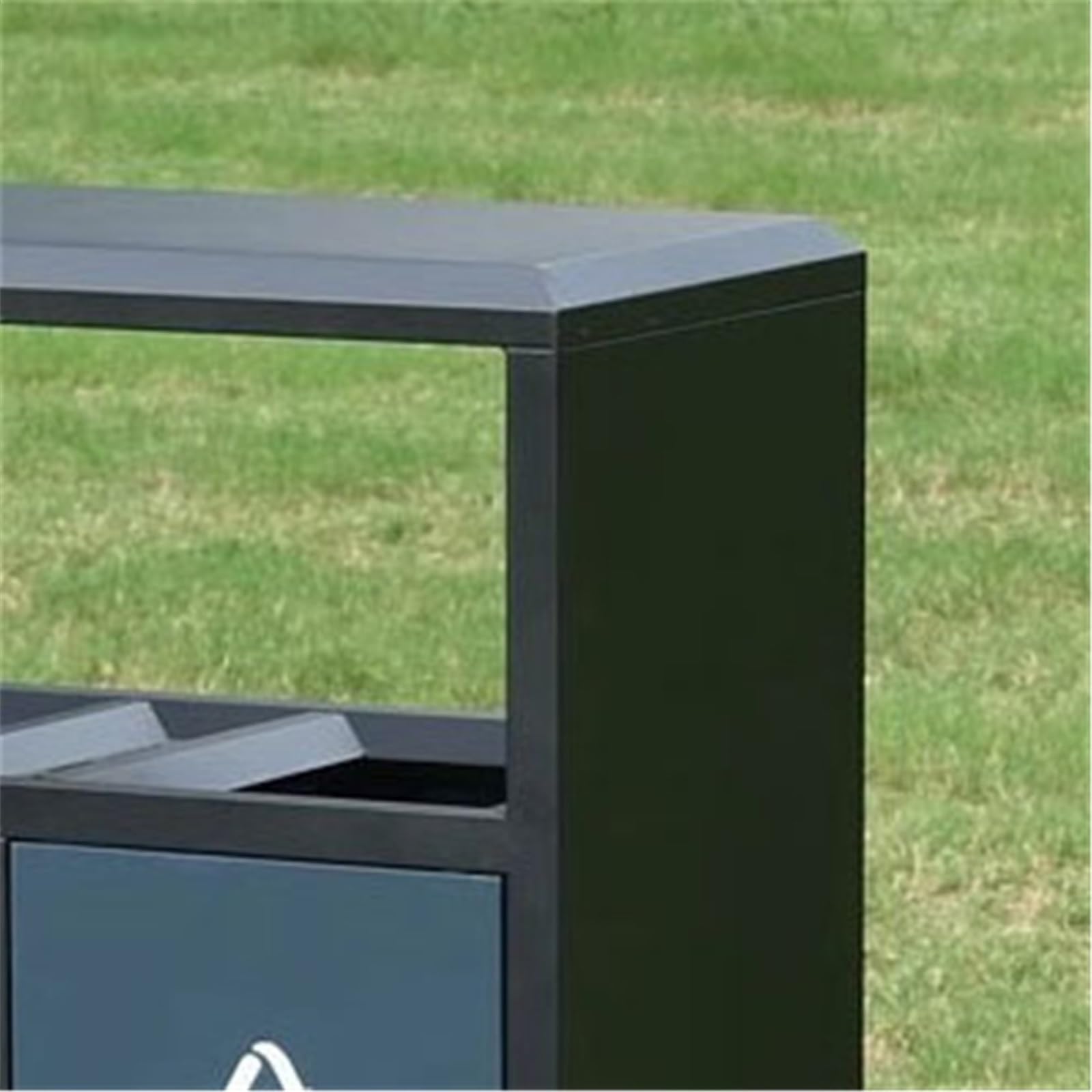 Papelera de Reciclaje Papelera de Doble Caja Contenedor de Basura de Acero galvanizado
